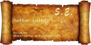 Seffer Enikő névjegykártya